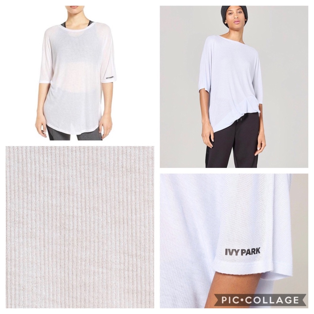 IVY PARK slinky white ribbed tee